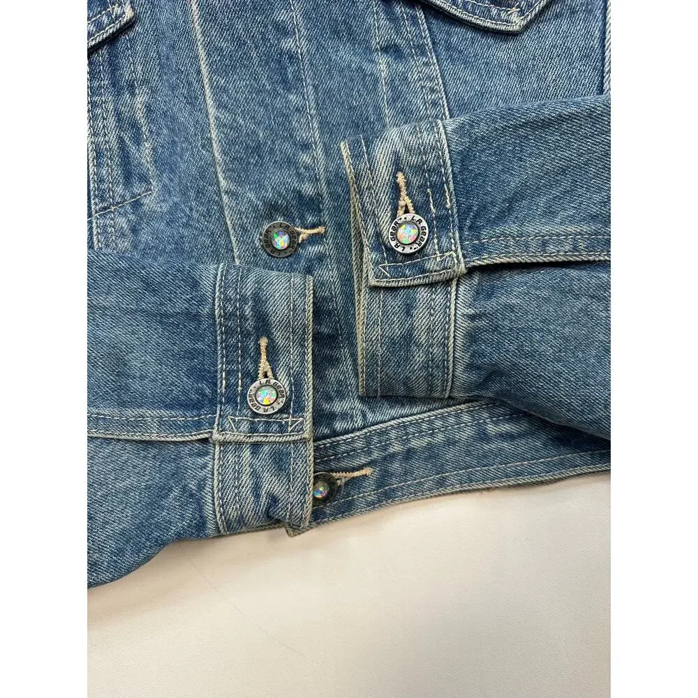 Vintage 1980’s LA Gear Denim and Rhinestone Jean Jacket Size Large